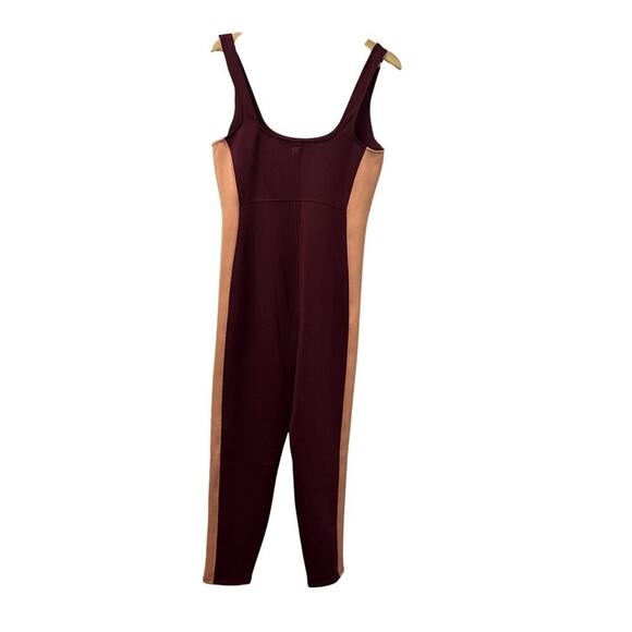 Fabletics Atlantis Scuba 7/8 Jumpsuit Romper Onesie XXL Maroon Pink - Picture 11 of 11